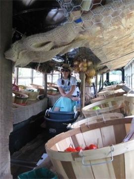 inside the bus