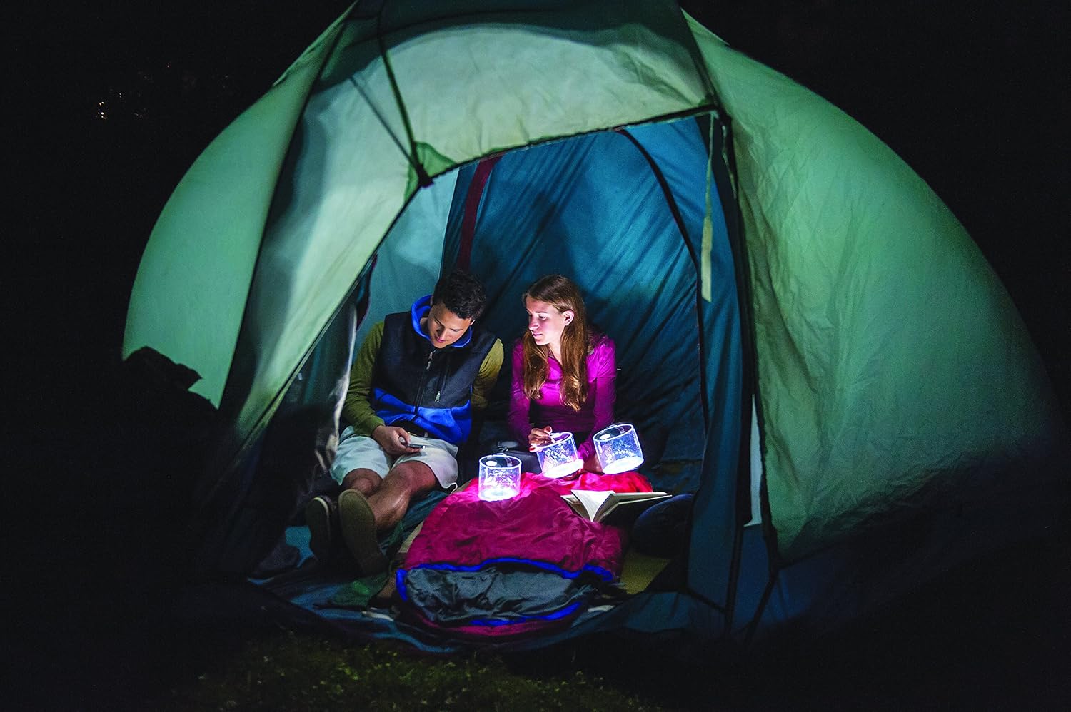 luci light in tent